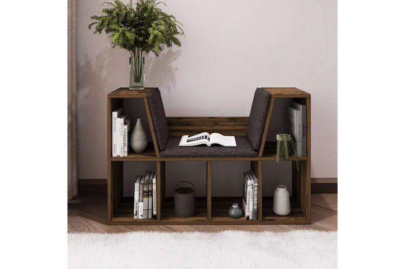 Kylen Bokhylle 103 cm - Valnøtt - Oppbevaring - Hyller - Bokhylle