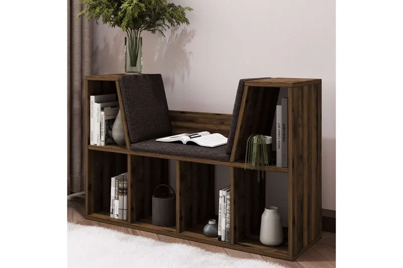 Kylen Bokhylle 103 cm - Valnøtt - Oppbevaring - Hyller - Bokhylle