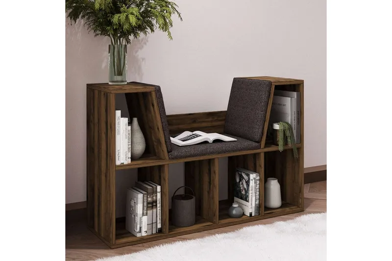 Kylen Bokhylle 103 cm - Valnøtt - Oppbevaring - Hyller - Bokhylle