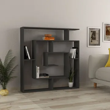 Labirent Bokhylle 125 cm - Antrasitt - Oppbevaring - Hyller - Bokhylle