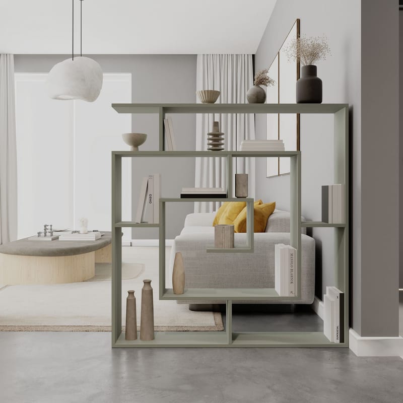 Labirent Bokhylle 125 cm - Ash Green - Oppbevaring - Hyller - Bokhylle