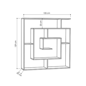 Labirent Bokhylle 125 cm - Hvit - Oppbevaring - Hyller - Bokhylle