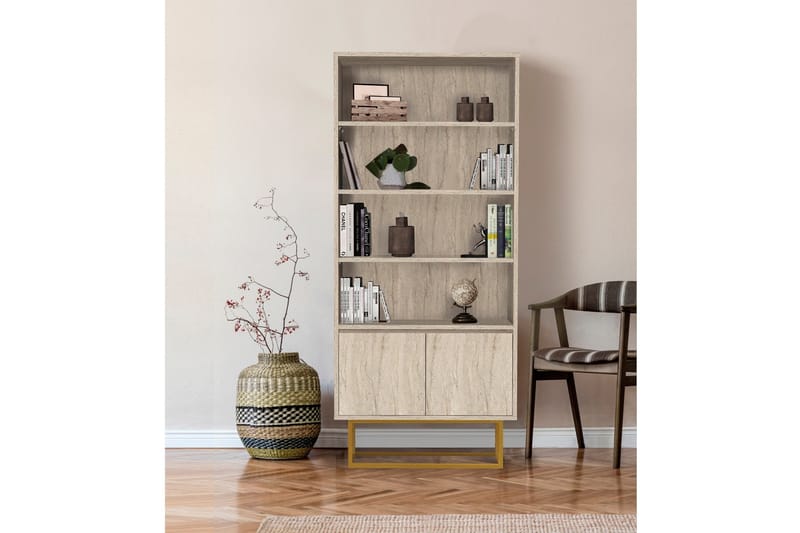 Laxus Bokhylle 80 cm - Beige - Oppbevaring - Hyller - Bokhylle