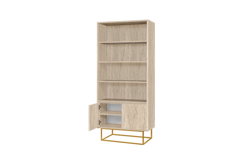 Laxus Bokhylle 80 cm - Beige - Oppbevaring - Hyller - Bokhylle