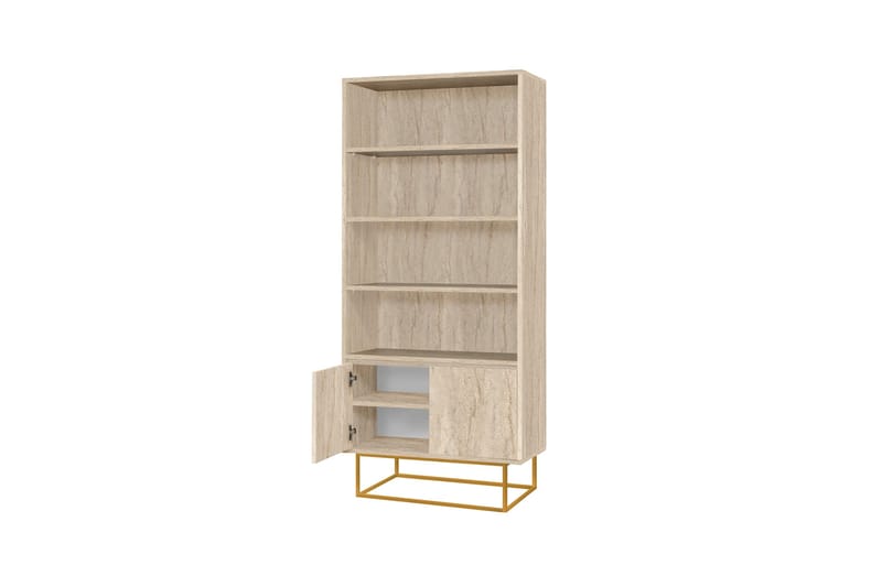 Laxus Bokhylle 80 cm - Beige - Oppbevaring - Hyller - Bokhylle