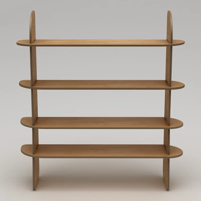 Ledina Bokhylle 150x160 cm - Naturlig tre - Oppbevaring - Hyller - Bokhylle