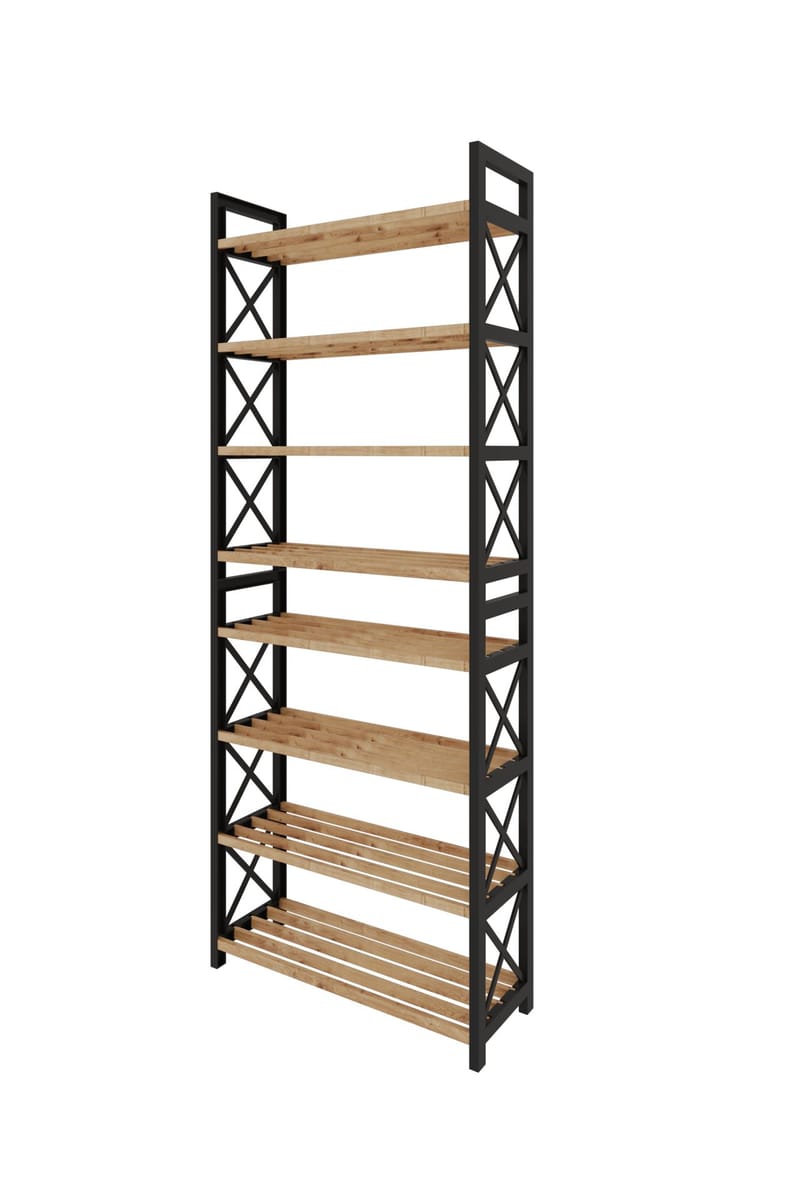 Lekora Multifunksjonshylle 128 cm - Svart - Oppbevaring - Hyller - Hylleplan & hyllekonsoll