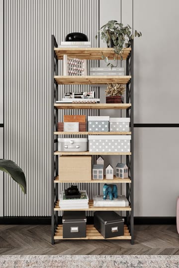 Lekora Multifunksjonshylle 128 cm - Svart - Oppbevaring - Hyller - Hylleplan & hyllekonsoll
