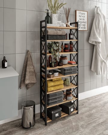Lekora Multifunksjonshylle 128 cm - Svart - Oppbevaring - Hyller - Hylleplan & hyllekonsoll