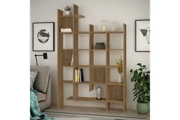 MANCO Bokhylle 122 cm - Brun - Oppbevaring - Hyller - Bokhylle