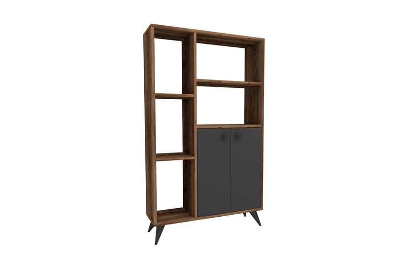 Meldan Bokhylle 80 cm - Lys brun/Antrasitt - Oppbevaring - Hyller - Bokhylle