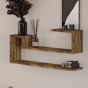 Melto Vegghylle 90x41,2x17 cm - Antikk valnøtt - Oppbevaring - Hyller - Vegghylle