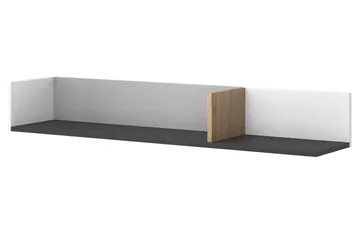 Metropolitan Vegghylle 120x28 cm - Brun/Hvit/Lysegrå/Sort - Oppbevaring - Hyller - Bildehylle & bildelist