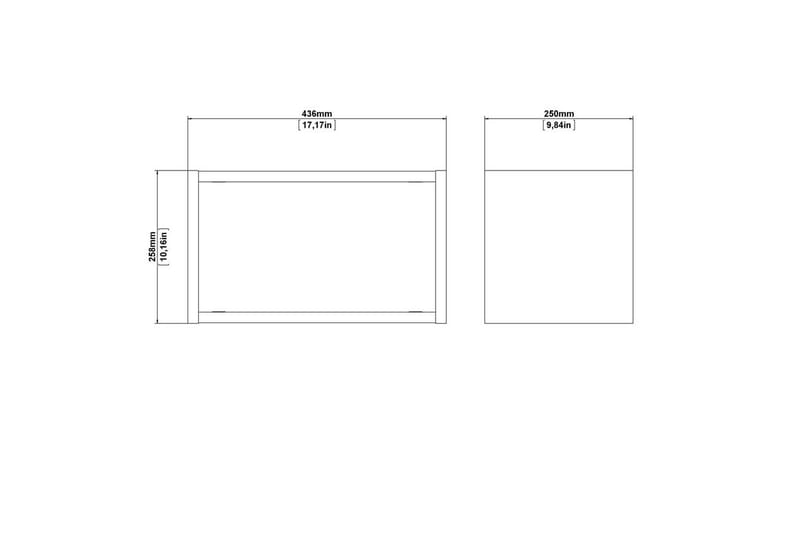 Mirros hylle 43,6x25 cm - Valnøtt - Oppbevaring - Hyller - Vegghylle