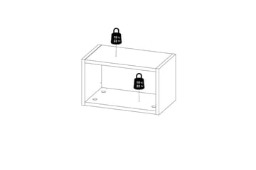 Mirros hylle 43,6x25 cm - Valnøtt - Oppbevaring - Hyller - Vegghylle