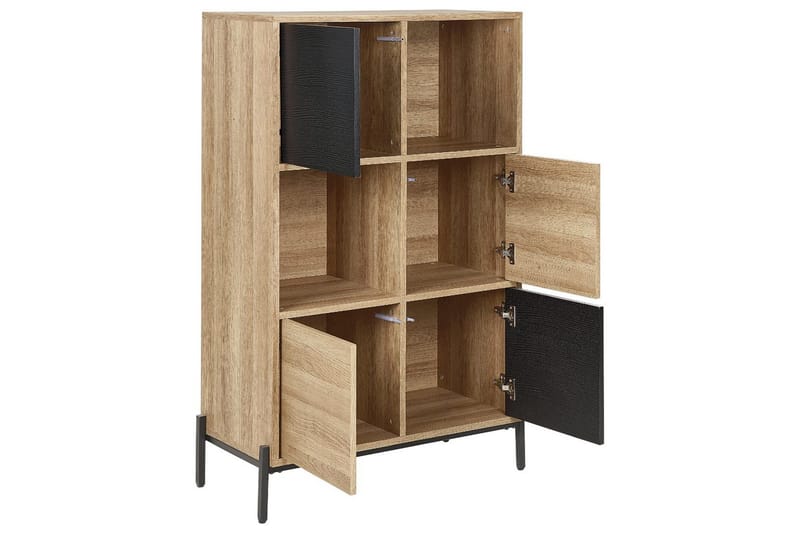 Moines Bokhylle 80 cm i Eik - Lysebrun - Oppbevaring - Hyller - Bokhylle