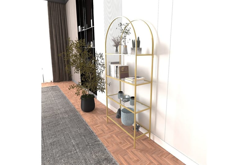 Monaia Bokhylle 80 cm - Gull - Oppbevaring - Hyller - Bokhylle