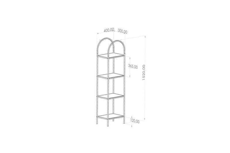 Monaia Bokhylle 80 cm - Sort - Oppbevaring - Hyller - Bokhylle