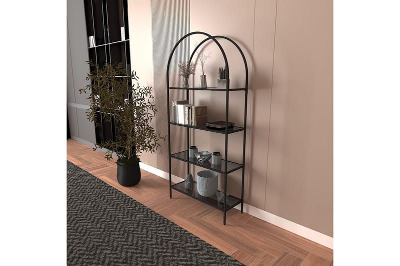 Monaia Bokhylle 80 cm - Sort - Oppbevaring - Hyller - Bokhylle