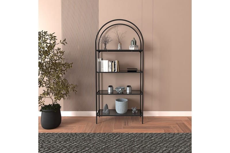 Monaia Bokhylle 80 cm - Sort - Oppbevaring - Hyller - Bokhylle