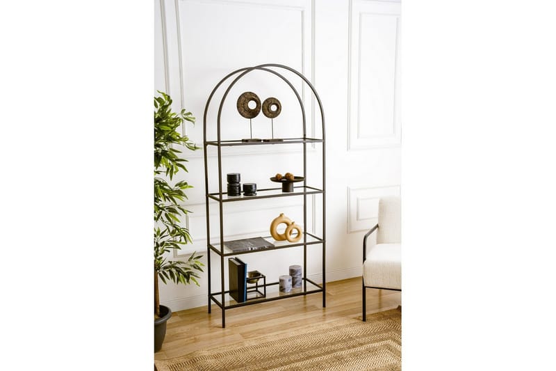 Monaia Bokhylle 80 cm - Sort - Oppbevaring - Hyller - Bokhylle