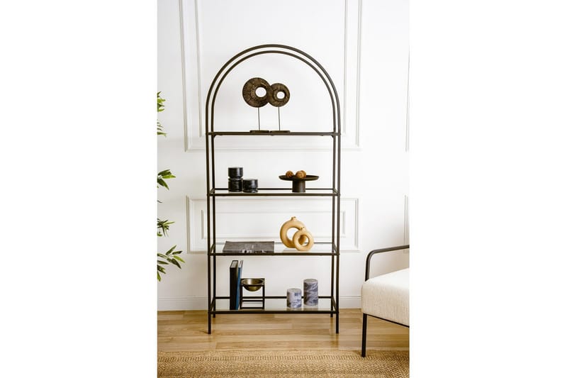 Monaia Bokhylle 80 cm - Sort - Oppbevaring - Hyller - Bokhylle