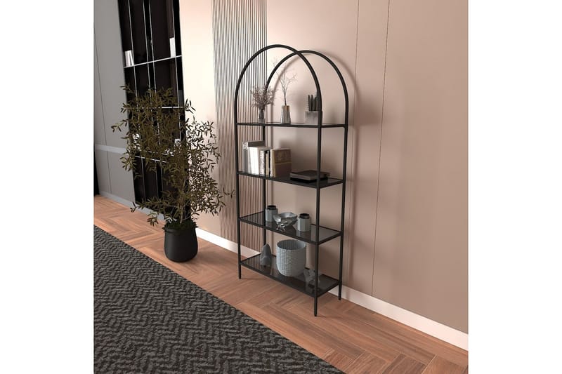 Monaia Bokhylle 80 cm - Sort - Oppbevaring - Hyller - Bokhylle