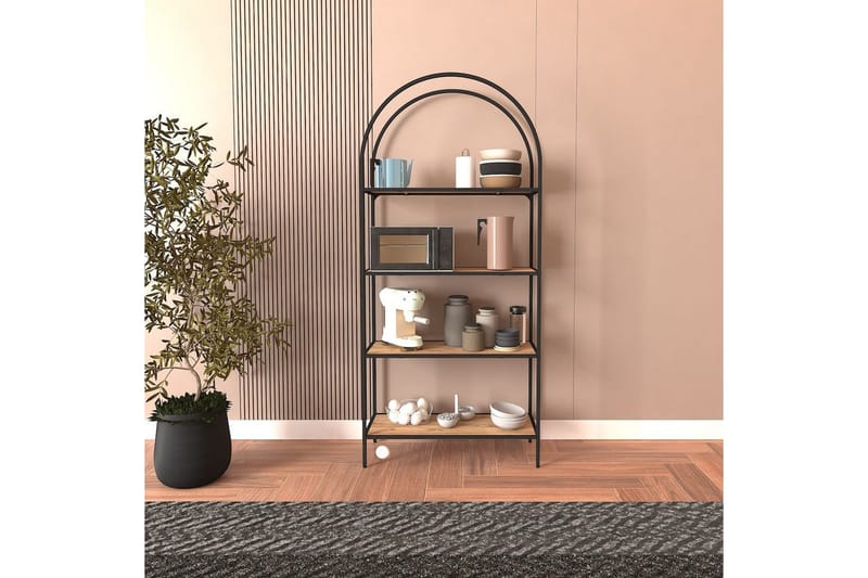 Monaia Bokhylle 80 cm - Sort/Natur - Oppbevaring - Hyller - Bokhylle