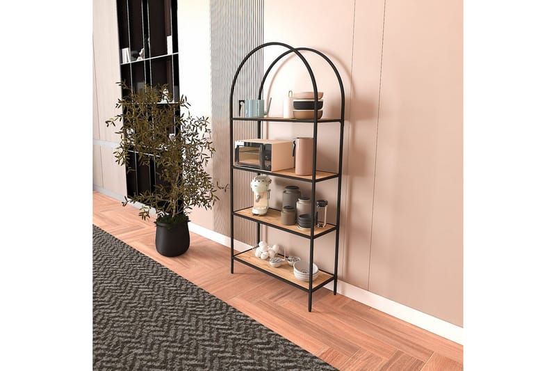 Monaia Bokhylle 80 cm - Sort/Natur - Oppbevaring - Hyller - Bokhylle