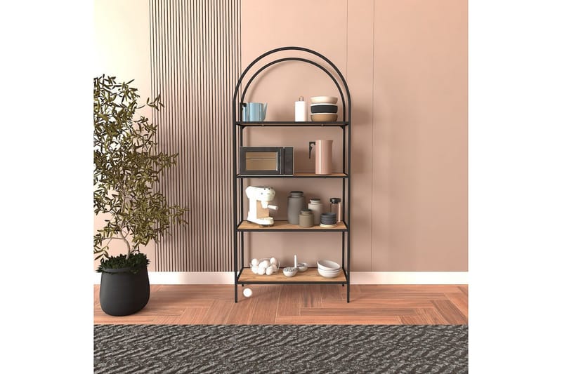 Monaia Bokhylle 80 cm - Sort/Natur - Oppbevaring - Hyller - Bokhylle