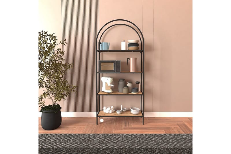 Monaia Bokhylle 80 cm - Sort/Natur - Oppbevaring - Hyller - Bokhylle