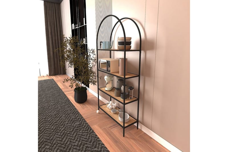 Monaia Bokhylle 80 cm - Sort/Natur - Oppbevaring - Hyller - Bokhylle