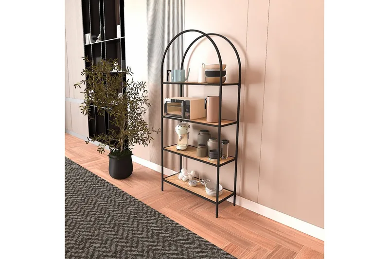 Monaia Bokhylle 80 cm - Sort/Natur - Oppbevaring - Hyller - Bokhylle