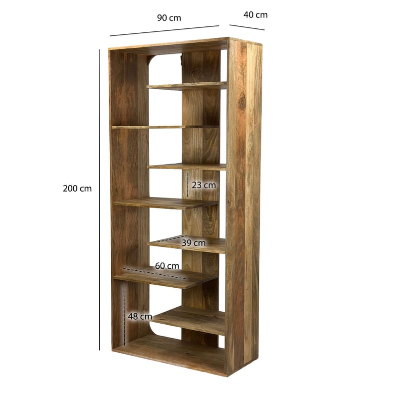 Moraro frittstående hylle 90 cm - Naturbrun - Oppbevaring - Hyller - Bokhylle