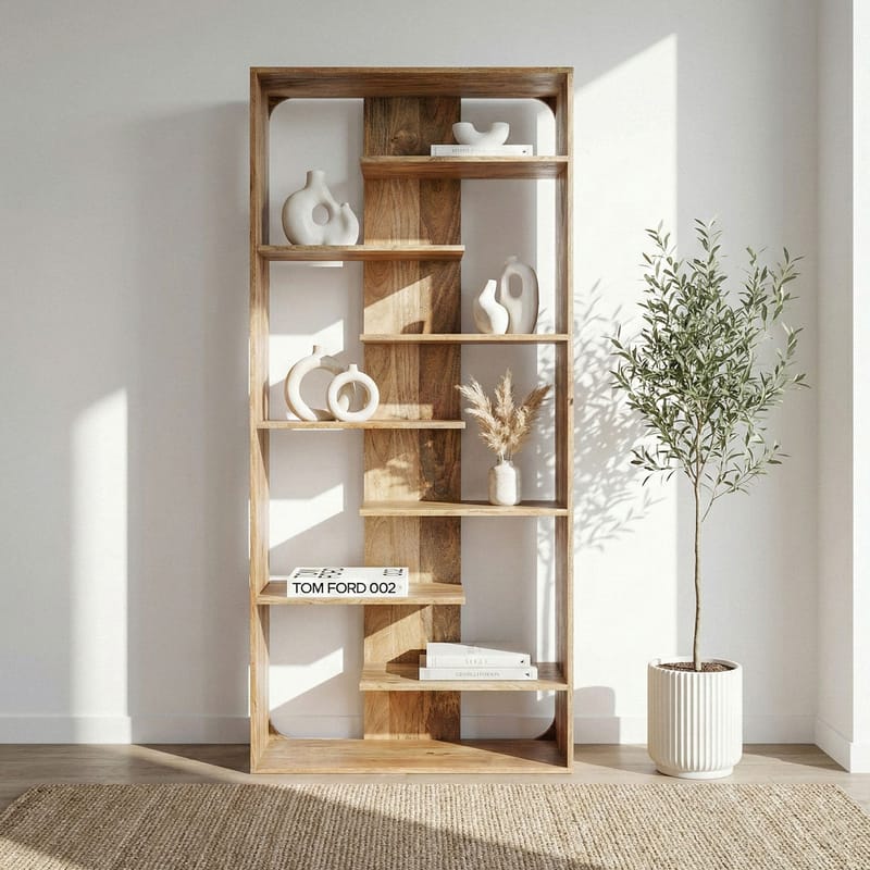 Moraro frittstående hylle 90 cm - Naturbrun - Oppbevaring - Hyller - Bokhylle