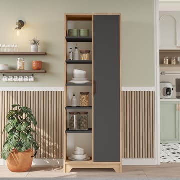 Multi Purpose Cabinet Homitis Eik antrasitt - Eik/Antrasitt - Oppbevaring - Hyller - Bokhylle