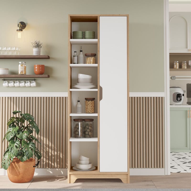 Multi Purpose Cabinet Homitis Eik hvit - Oppbevaring - Hyller - Bokhylle