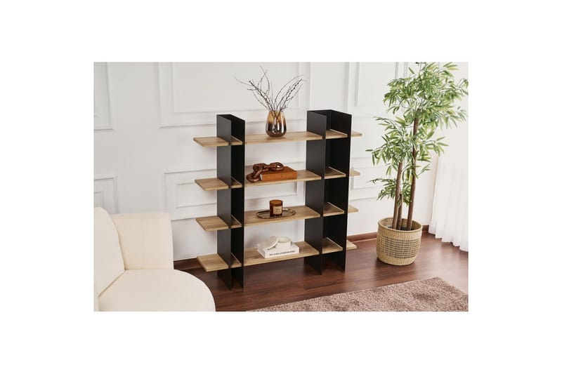 Nara Bokhylle 120 cm - Svart - Oppbevaring - Hyller - Bokhylle