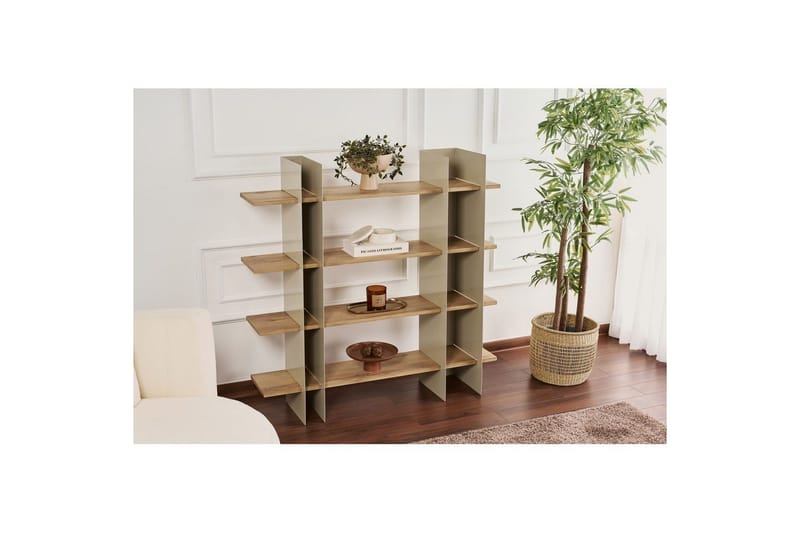 Nara Bokhylle 120 cm - Taupe - Oppbevaring - Hyller - Bokhylle