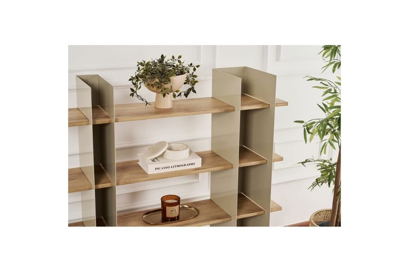 Nara Bokhylle 120 cm - Taupe - Oppbevaring - Hyller - Bokhylle