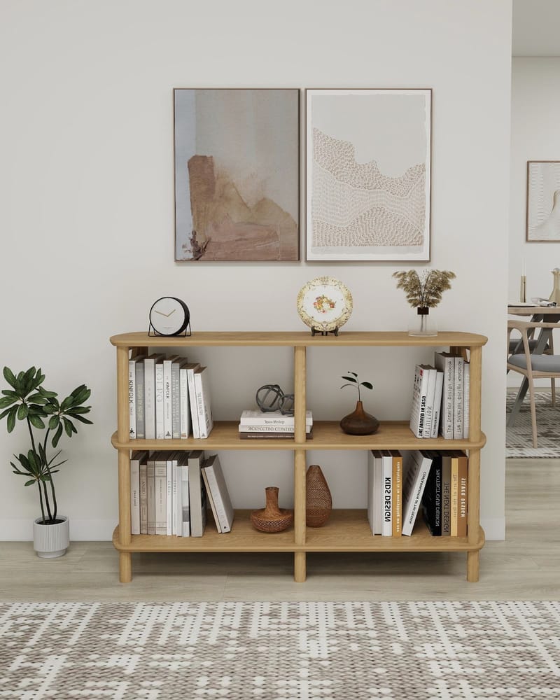 Nerola Bokhylle 80 cm - Eik - Oppbevaring - Hyller - Bokhylle