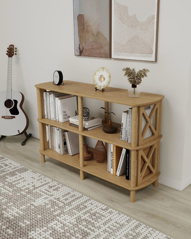 Nerola Bokhylle 80 cm - Eik - Oppbevaring - Hyller - Bokhylle