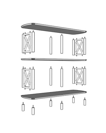 Nerola Bokhylle 80 cm - Eik - Oppbevaring - Hyller - Bokhylle