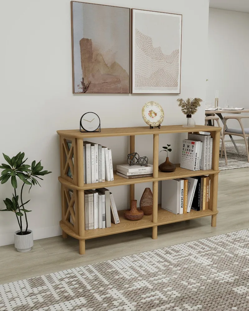 Nerola Bokhylle 80 cm - Eik - Oppbevaring - Hyller - Bokhylle