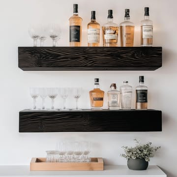 Norin Vegghylle 60 cm i Tre - Svart - Oppbevaring - Hyller - Vegghylle
