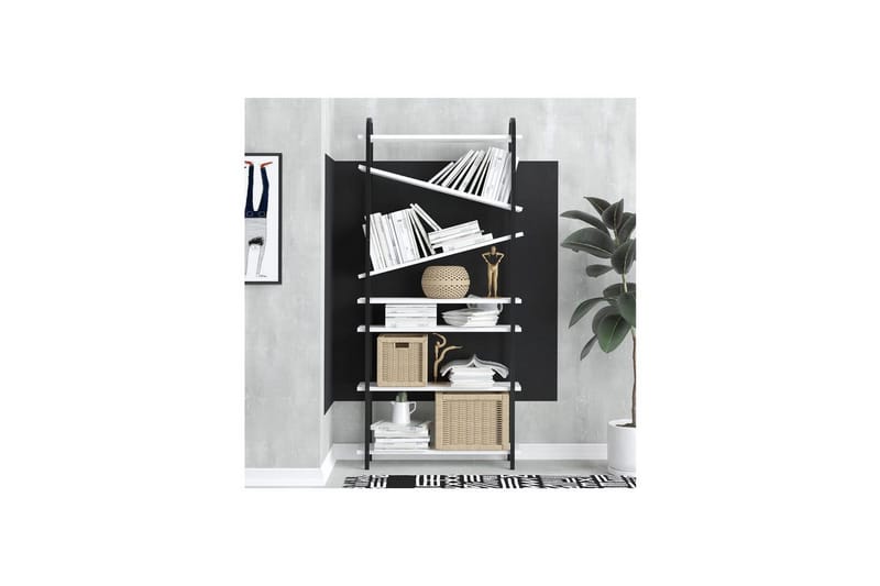 Norvas Bokhylle 78 cm - Sort/Hvit - Oppbevaring - Hyller - Bokhylle
