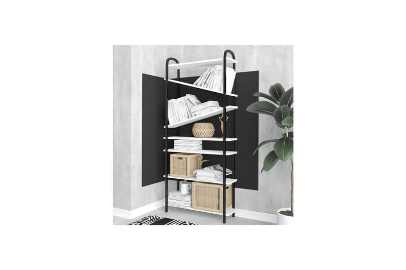 Norvas Bokhylle 78 cm - Sort/Hvit - Oppbevaring - Hyller - Bokhylle