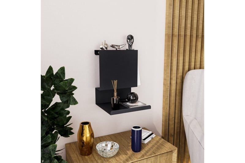 Nymar Vegghylle 25 cm - Svart - Oppbevaring - Hyller - Vegghylle