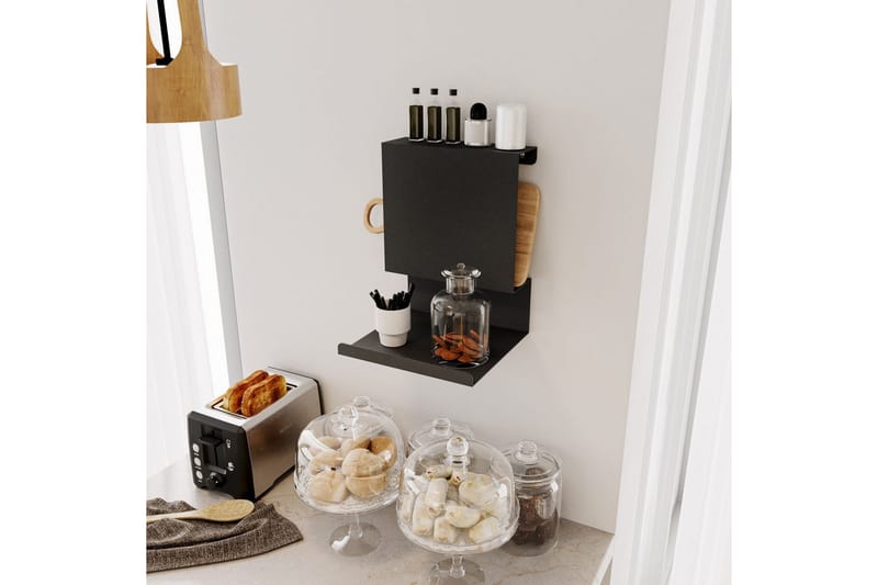 Nymar Vegghylle 25 cm - Svart - Oppbevaring - Hyller - Vegghylle