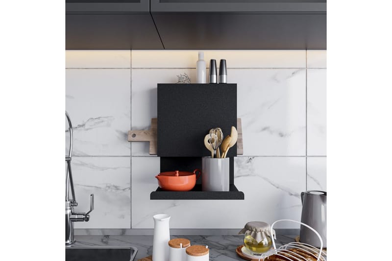 Nymar Vegghylle 25 cm - Svart - Oppbevaring - Hyller - Vegghylle